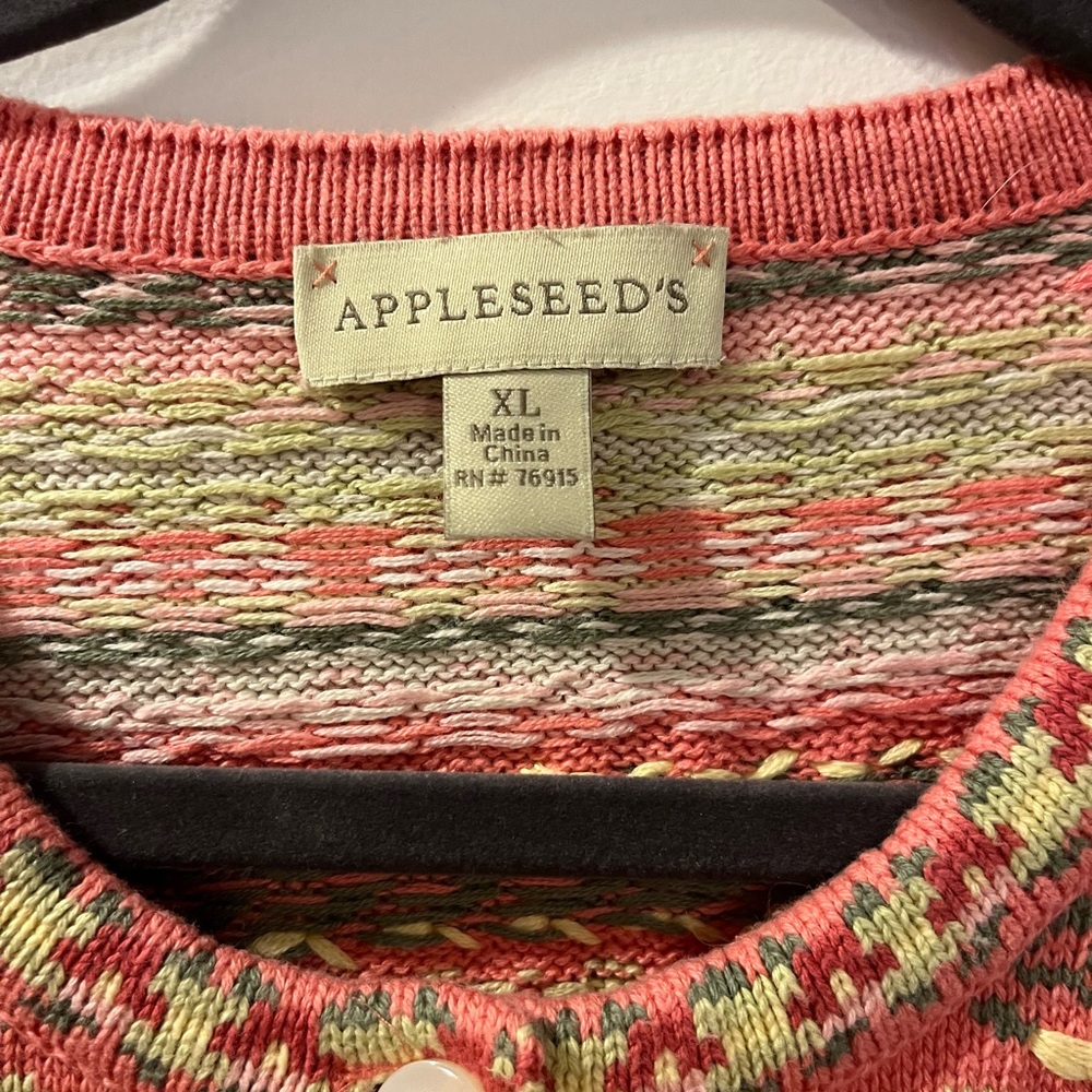Appleseed's Multicolor Striped Button-Front Cardi… - image 3